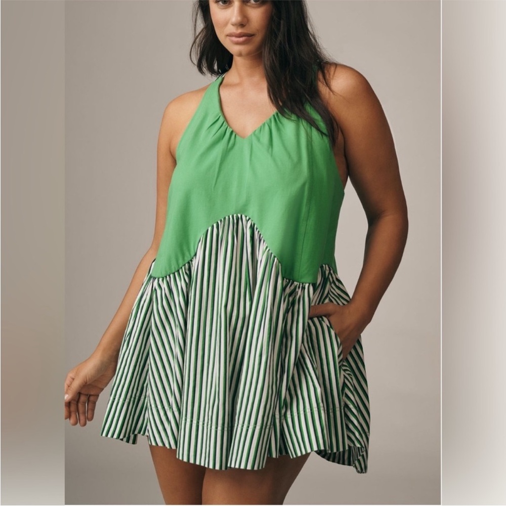 Daily Practice Spring Fling Racerback Babydoll Mini Dress Striped - Picture 5 of 9